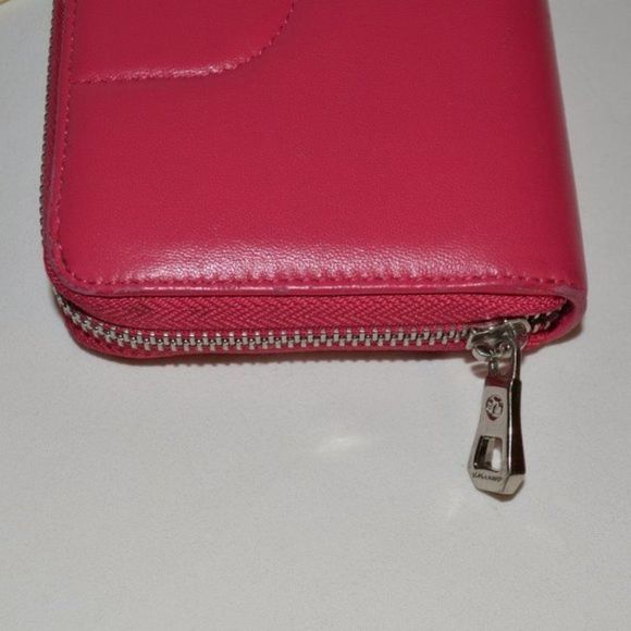Longchamp Pink Leather Zip Around Wallet – Classic Organizer - Picture 7 of 16